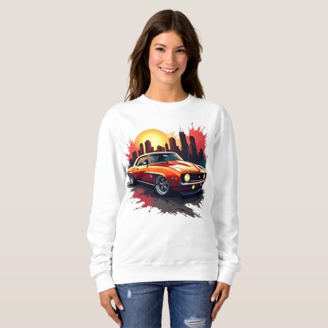 Graffiti Muscle Car T Shirt (Hel framsida)