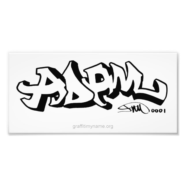 Graffiti My Namn Skriv ut Fototryck (Framsidan)