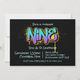Graffiti Nine-inbjudan Inbjudningar