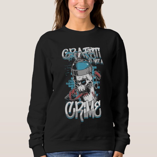 Graffiti No Crime Vandale Urban Art Spray T Shirt (Framsida)