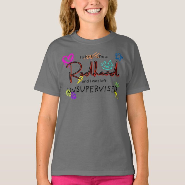 Graffiti oövervakat rödhårig T-Shirt (Framsida)