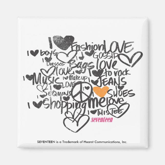 Graffiti Orange Magnet (Framsidan)