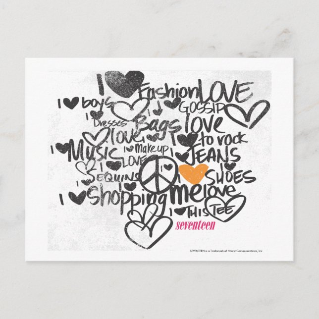 Graffiti Orange Vykort (Framsida)