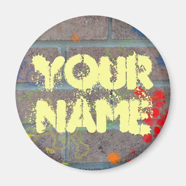 Graffiti på Brick Magnet (Framsidan)