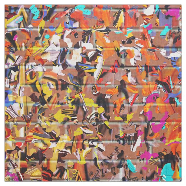 Graffiti på brick tyg (Provkarta)