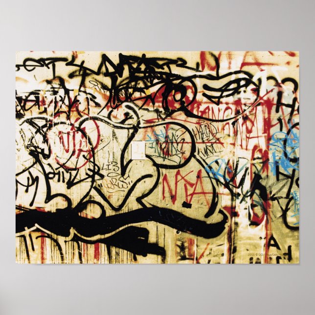 Graffiti på en mur poster (Framsidan)