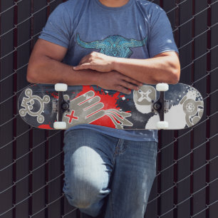 Graffiti på muren mini skateboard bräda 18,5 cm