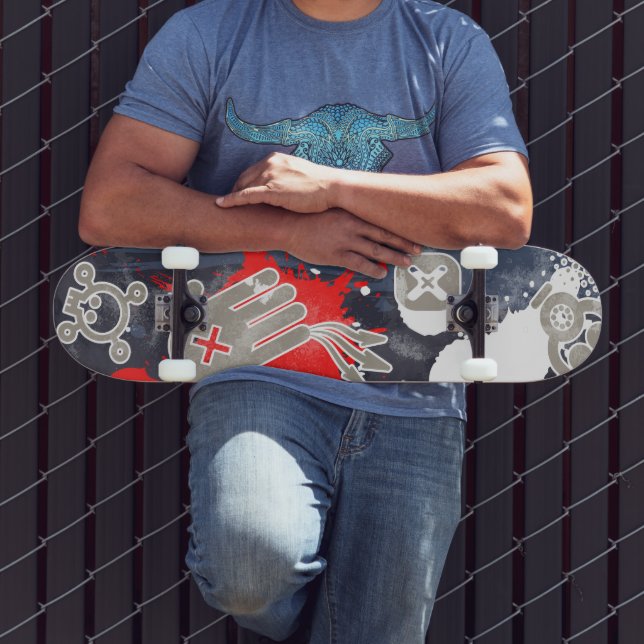 Graffiti på muren mini skateboard bräda 18,5 cm (Utomhus 3)