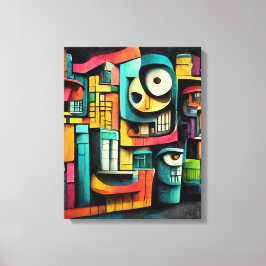 Graffiti på svart bakgrund 3d-målning canvastryck