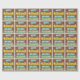 Graffiti på tegelvägg inspirerad 42-årsdag + namn presentpapper