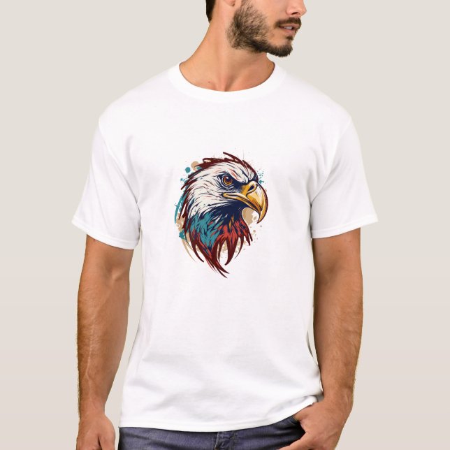 Graffiti Paint Eagle Bird Kreativ T Shirt (Framsida)
