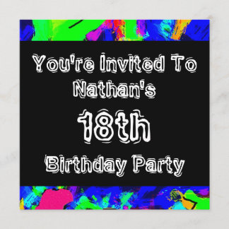 Graffiti ~ Party Inbjudningar