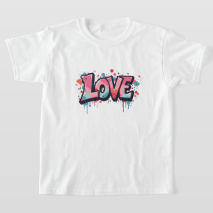 Graffiti Pastel Kärlek Bomb T Shirt