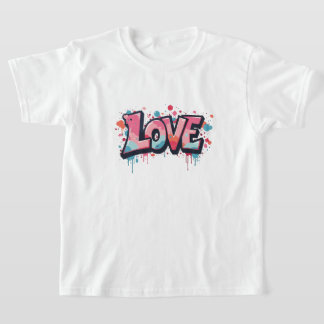 Graffiti Pastel Kärlek Bomb T Shirt