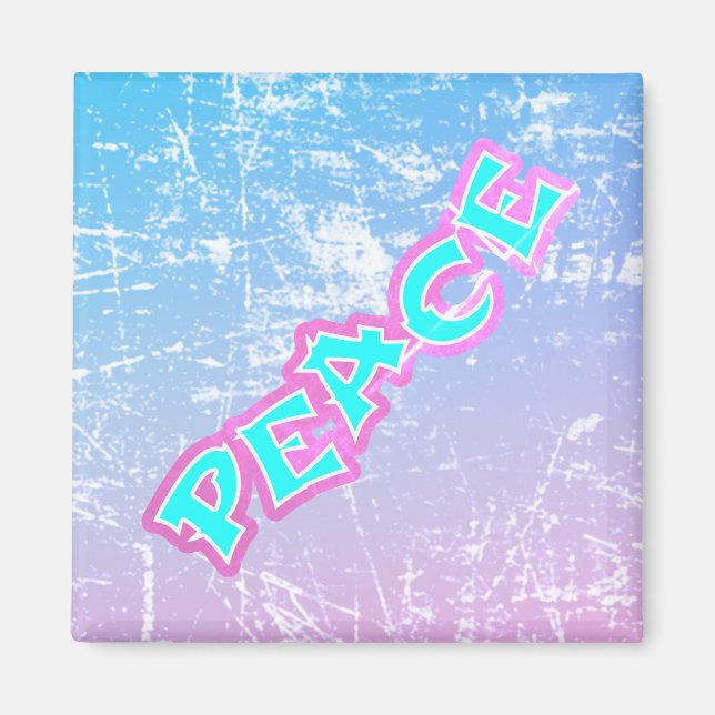 Graffiti Peace Distress Titta Magnet (Framsidan)