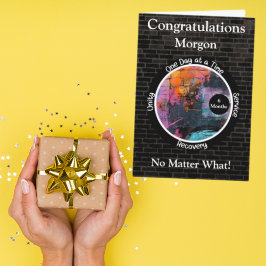 Graffiti Personligt Nykterhetsjubileumskort Kort