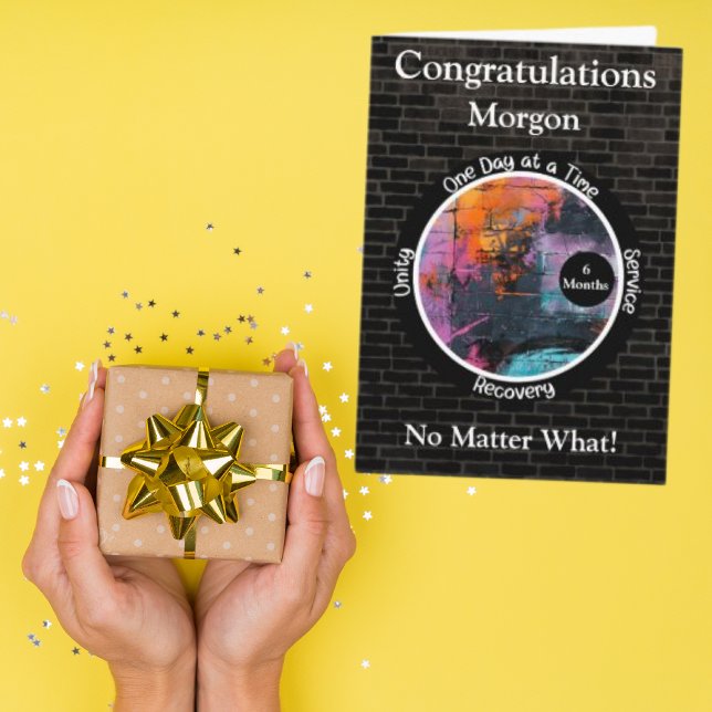 Graffiti Personligt Nykterhetsjubileumskort Kort (Skapare uppladdad)