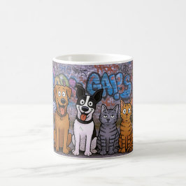 Graffiti Pets Smile Kaffemugg