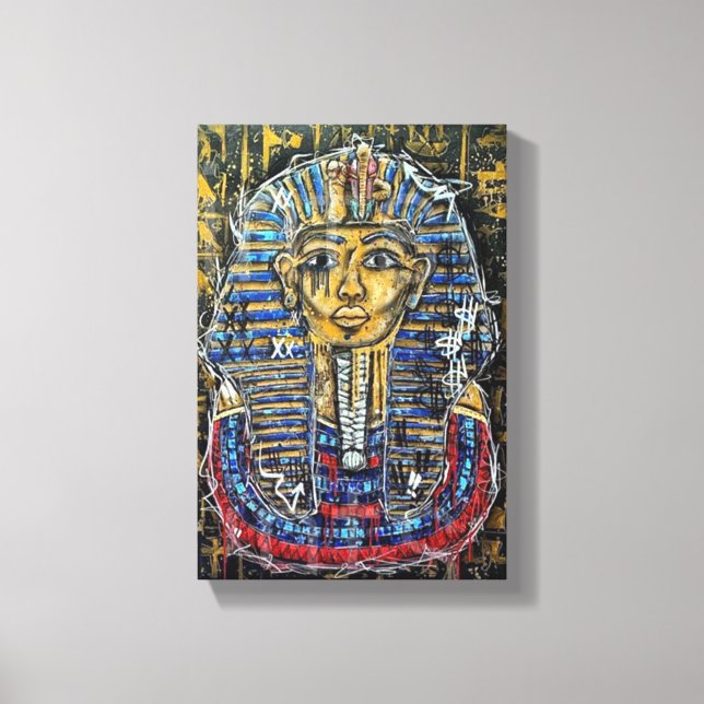 Graffiti Pharaoh Kung Tut Canvastryck (Framsida)