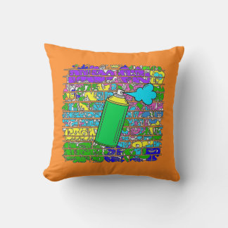 Graffiti pillow kudde