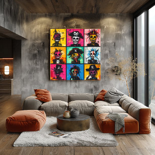 Graffiti Pirat Characters in Bold, Vibrant Street Poster