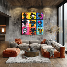 Graffiti Pirat och NFT Characters Bold Urban grid Poster