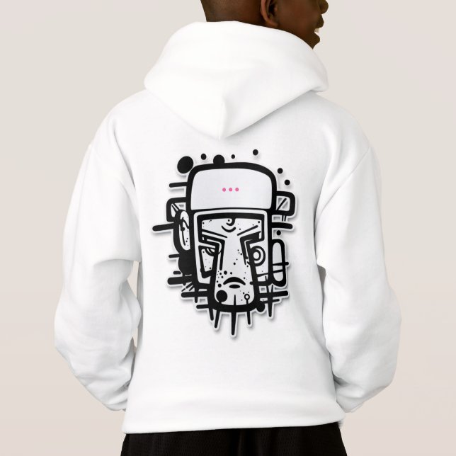 Graffiti porträtt personlig t shirt (Baksida)