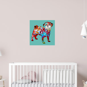 Graffiti pug hund poster