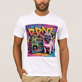 Graffiti Pug T Shirt