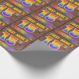 Graffiti Rainbow Titta 15:E BIRTHDAY! & anpassat n Presentpapper