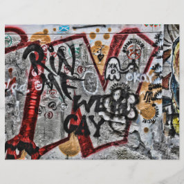 Graffiti Red Grått Brev Urban Street Wall Art