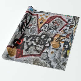 Graffiti Red Grått Brev Urban Street Wall Art Presentpapper