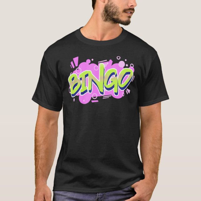 Graffiti Roligt Bingo Bingo Game Night T Shirt (Framsida)