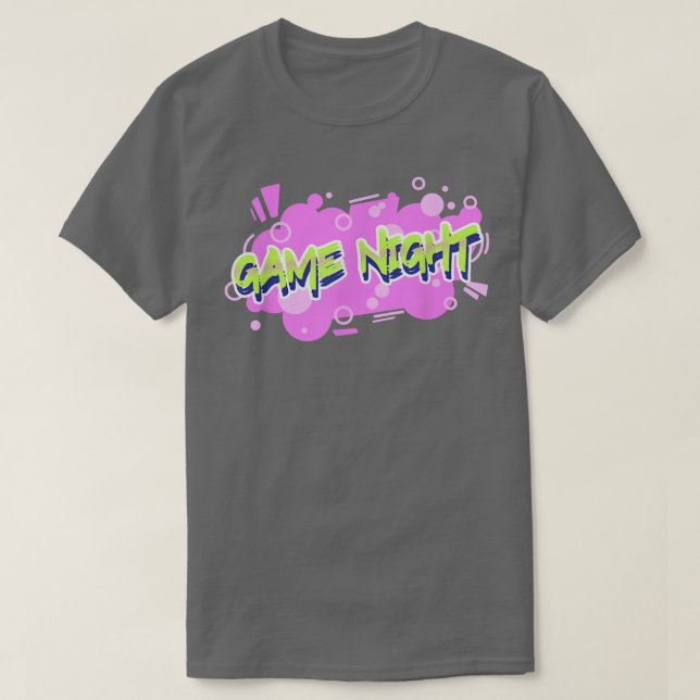 Graffiti Roligt Game Night T Shirt (Design framsida)