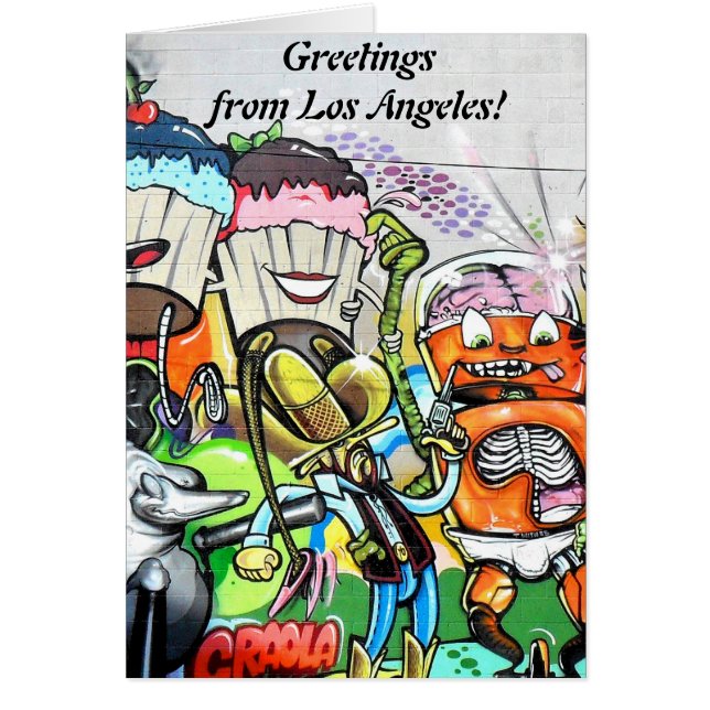 Graffiti Roligt Hälsningskort (Framsidan)