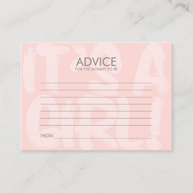 Graffiti Rosa Baby Shower Adapter för Mamma Rådkort (Framsida)