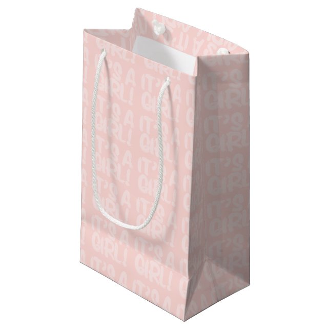 Graffiti Rosa Baby Shower the A Girl Gift Bag (Framsidan Vinklad)