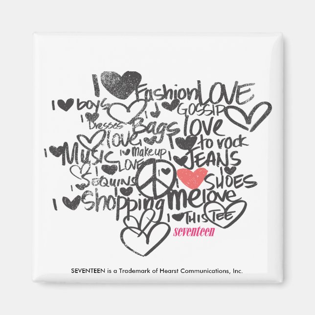 Graffiti Rosa Magnet (Framsidan)