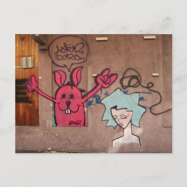 Graffiti, San Juan, Puerto Rico Vykort (Framsida)