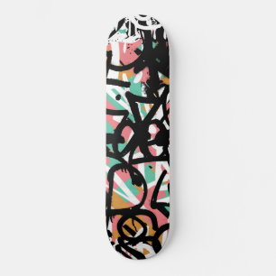 Graffiti Scribbles Mini Skateboard Bräda 18,5 Cm