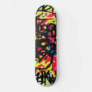 Graffiti Scribbles Mini Skateboard Bräda 18,5 Cm