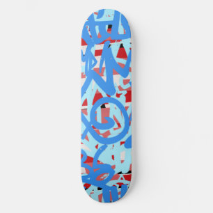 Graffiti Scribbles Mini Skateboard Bräda 18,5 Cm
