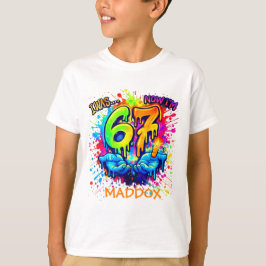 Graffiti Sex Sju Födelsedagsfest Trend T Shirt