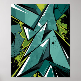 Graffiti Shapes och Stänk Poster