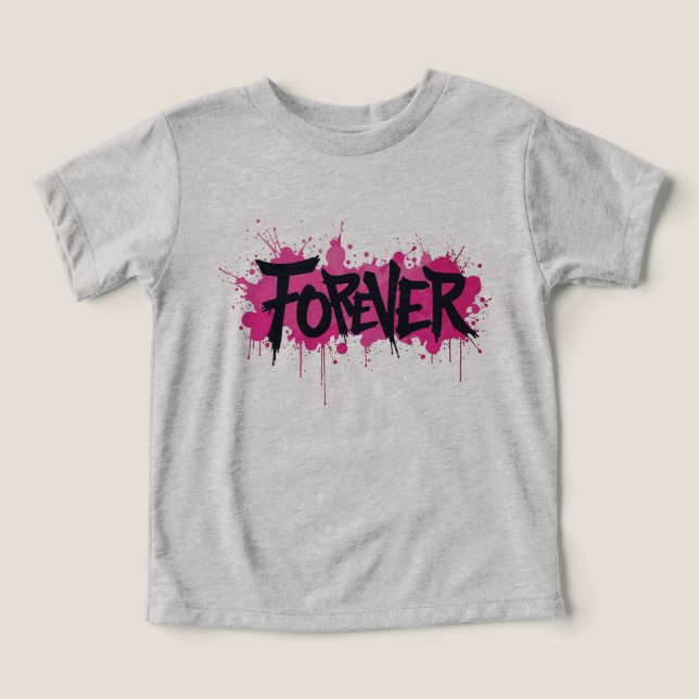 Graffiti Shock rosa ’FOREVER’ T Shirt (Design Framsida)