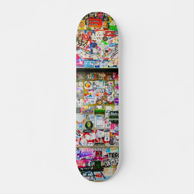 Graffiti Skateboard, Portugal Lissabon Sticker Art Mini Skateboard Bräda 18,5 Cm (Framsida)