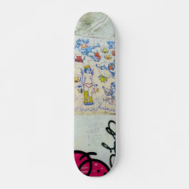 Graffiti Skateboard, Unik Wall Art Mini Skateboard Bräda 18,5 Cm