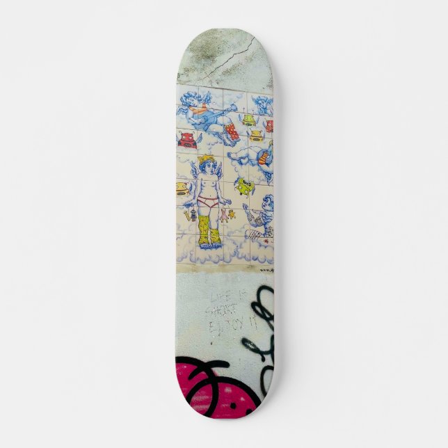 Graffiti Skateboard, Unik Wall Art Mini Skateboard Bräda 18,5 Cm (Framsida)