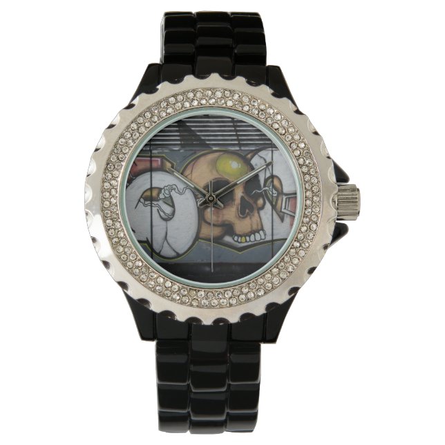 Graffiti Skull Armbandsur (Framsida)