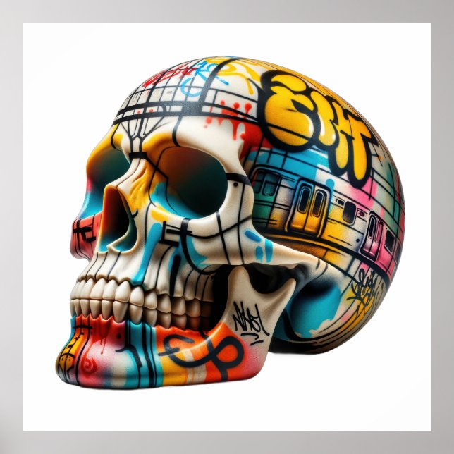 Graffiti Skull Art Poster (Framsidan)
